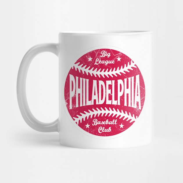 Philadelphia Retro Big League Baseball - White by KFig21